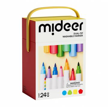 Набір двосторонніх маркерів Mideer Dual-tip 24 кольори (MD4309) Набір двосторонніх маркерів Mideer Dual-tip 24 кольори (MD4309)
