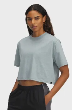 Женская голубая футболка UA Rival SS Голубой M Under Armour 1389721-587