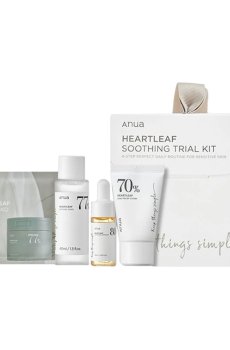 Уценка! Набор для лица Anua Heartleaf Soothing Trial Kit (тонер, 40 мл + тонер-пады, 2 шт + сыворотка, 10 мл + лосьон, 20 мл)