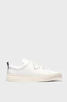 Мужские белые кожаные сникерcы Белый 43 Respect 22155-1 WHITE