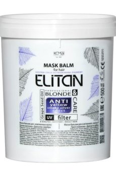 Уценка! Маска-бальзам Elitan Anti Yellow Mask Balm Дымчатое серебро, для осветленных волос, 500 мл