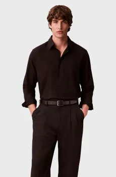 Мужская черная рубашка JACQUARD EASY Черный S Calvin Klein LV04LE111G