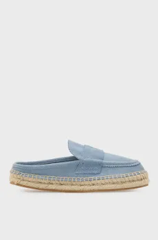 Женские голубые замшевые клоги Голубой 39 HUGO 50563734;442