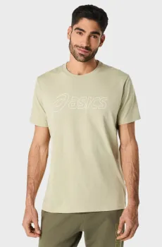 Мужская бежевая футболка Бежевый L Asics 2031E188-303