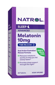 Мелатонин Natrol Melatonin Advanced Sleep Maximum Strength, 10 мг, 30 таблеток