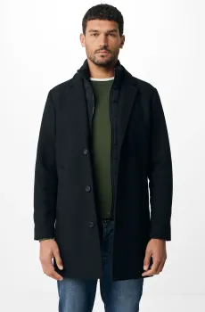 Мужское черное пальто Черный M Mexx NM1137036M