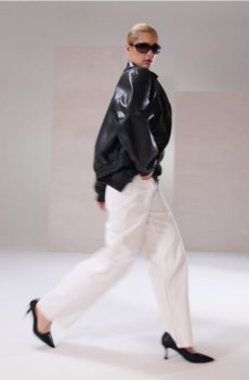 Джинси wide leg із середньою посадкою та перехрещеним поясом - білий