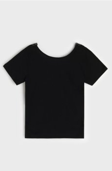 Блузка з коротким рукавом - чорний