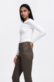 Reserved - Джинси кльош з високою посадкою - dark grey jeans - 519JX-89J