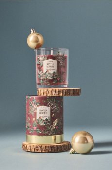 Різдвяна ароматична свічка Winter Berries - рожевувато-ліловий