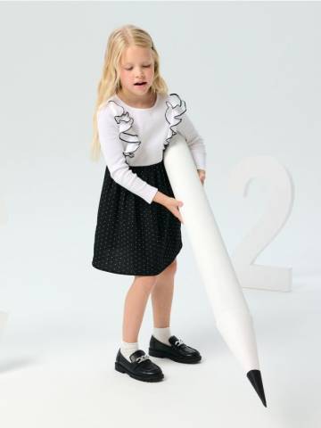 Плаття з оборкою - різнобарвний Плаття з оборкою - різнобарвний