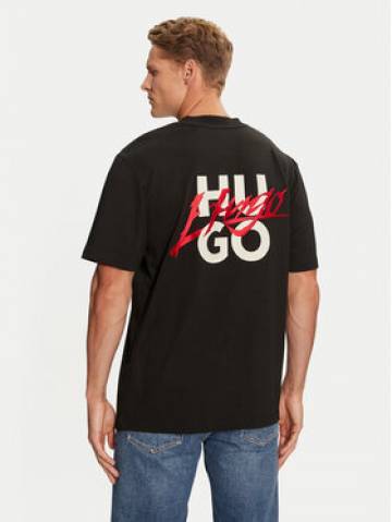 Hugo Футболка Dlogotee 50527926 Чорний Relaxed Fit Hugo Футболка Dlogotee 50527926 Чорний Relaxed Fit