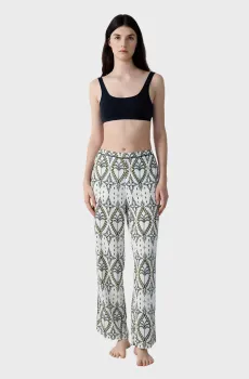 Женские белые брюки с узором NYTRO Белый L Etam 6550688