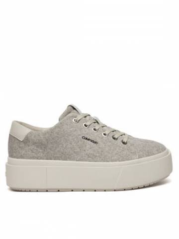 Calvin Klein Снікерcи Flatform Cup Lace Up W/Ml Felt HW0HW02325 Сірий Calvin Klein Снікерcи Flatform Cup Lace Up W/Ml Felt HW0HW02325 Сірий