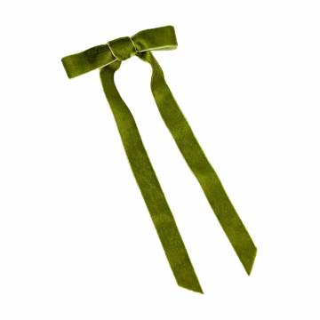 Бант для волос Miso бархатный, лента, зеленый, 20*2 см, 1 шт (L002-6) Бант для волос Miso бархатный, лента, зеленый, 20*2 см, 1 шт (L002-6)