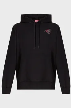 Мужское черное худи S-MACS Черный M Diesel A22499 0NSEX