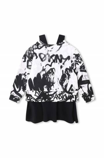 Детское платье и кофта Dkny цвет белый mini расклешённая