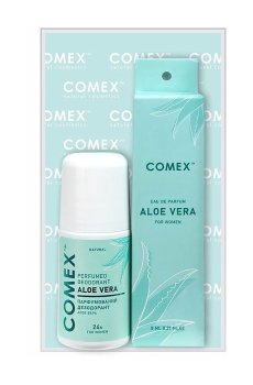 Подарочный набор для тела Comex Алоэ вера (дезодорант, 50 мл + парфюмированная вода женская, 8 мл)