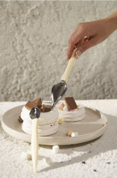 Лопатки для декорування тортів і десертів, набір з 2 - кремовий