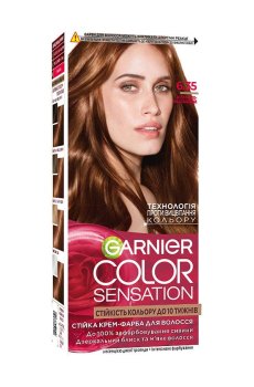 Стойкая крем-краска для волос Garnier Color Sensation 6.35 Золотисто-каштановый, 110 мл