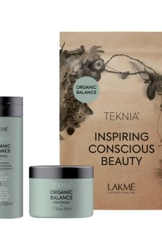 Уценка! Дорожный набор Lakme Teknia Organic Balance Travel Pack (бессульфатный шампунь, 100 мл + маска, 50 мл)