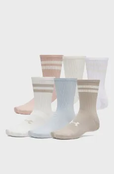 Носки (6 пар) UA Essential 6pk Crew-BRN Разноцветный 36.5-42 Under Armour 1387058-204