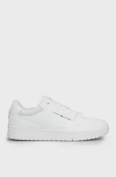 Мужские белые сникерcы TH BASKET CORE LEATHER ESS Белый 44 Tommy Hilfiger FM0FM05040