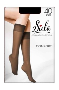 Гольфы женские Siela Comfort 40 DEN, Nero, безразмерные (2 пары)