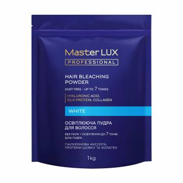 Осветляющая пудра для волос Master LUX Professional Hair Bleaching Powder, White, 1 кг Осветляющая пудра для волос Master LUX Professional Hair Bleaching Powder, White, 1 кг