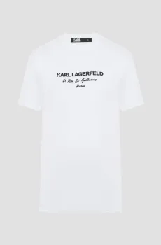 Мужская белая футболка Белый L Karl Lagerfeld 542224.755056;10