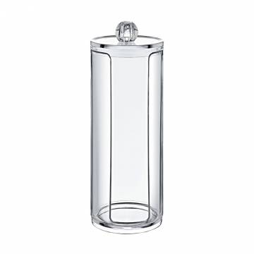 Цилиндр для ватных дисков Boxup большой, прозрачный, 6*17 см (FT-003)