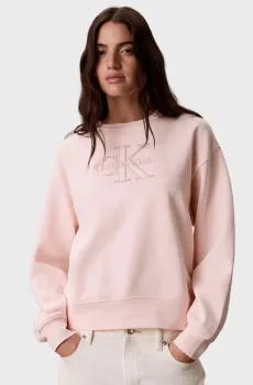 Женский розовый свитшот BABY TERRY SEASONAL Розовый M Calvin Klein Jeans LV047G820G
