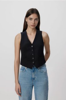 Reserved - Костюмний жилет із додаванням віскози - чорний - 146IS-99X