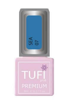 Уценка! Гель-лак для ногтей Tufi Profi Premium Sea 07 Синева моря, 8 мл