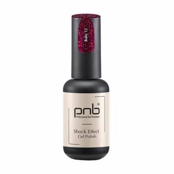 Гель-лак для ногтей PNB Shock Effect Gel Polish 12 Ruby, 8 мл Гель-лак для ногтей PNB Shock Effect Gel Polish 12 Ruby, 8 мл