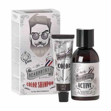 Мужской набор для окрашивания бороды и усов Beardburys 9G Серый (краска, 30 мл + активатор, 45 мл + перчатки) Мужской набор для окрашивания бороды и усов Beardburys 9G Серый (краска, 30 мл + активатор, 45 мл + перчатки)