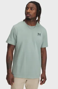 Мужская мятная футболка UA M LOGO EMB HEAVYWEIGHT SS Ментоловый M Under Armour 1373997-348