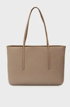 Женская бежевая сумка с узором EMBLEM Бежевый ONESIZE Calvin Klein LV04F3266G