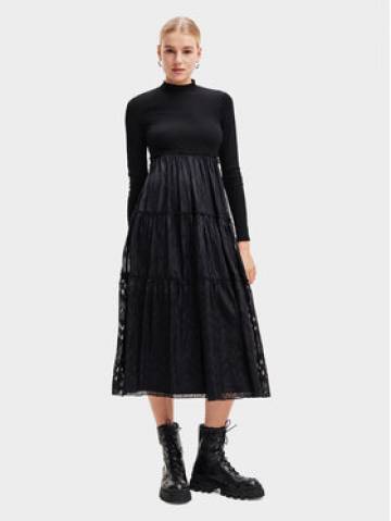 Desigual Повсякденна сукня 23WWVWAD Чорний Regular Fit Desigual Повсякденна сукня 23WWVWAD Чорний Regular Fit
