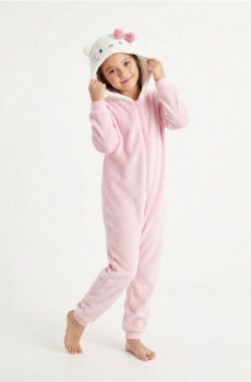 Флісова піжама типу onesie Hello Kitty - рожевий