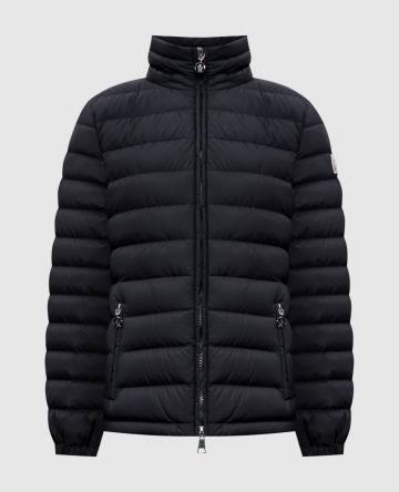 Черная стеганная куртка Abderos с нашивкой логотипа