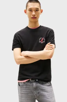 Мужская черная футболка REG SMALL MOTIF Черный XXL Tommy Jeans DM0DM21586