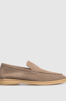 Замшевые лоферы FELIX бежевого цвета