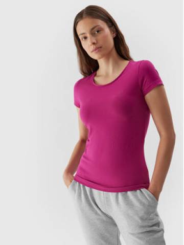 4F Футболка 4FAW23TTSHF0906 Рожевий Slim Fit 4F Футболка 4FAW23TTSHF0906 Рожевий Slim Fit