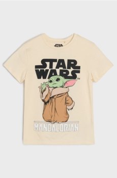 Бавовняна футболка з принтом Star Wars - кремовий