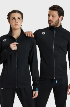 Черная спортивная кофта (унисекс) TEAM JACKET PANEL KNITTED POLY Черный L Arena 004911-500