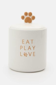 Керамічна ємність для корму для тварин - кремовий