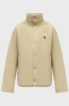 Мужской бежевый пуховик TJM XS BADGE LT DWN JKT Бежевый L Tommy Jeans DM0DM19556