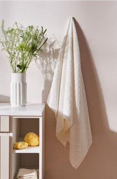 Бавовняний рушник 30x50 - кремовий