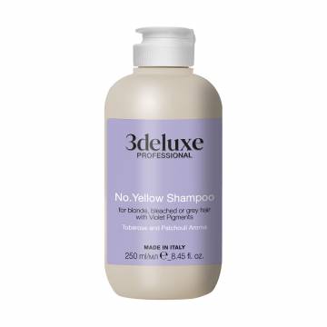 Антижелтый шампунь 3DeLuXe No Yellow Shampoo для светлых, осветленных, мелированных и седых волос, 250 мл